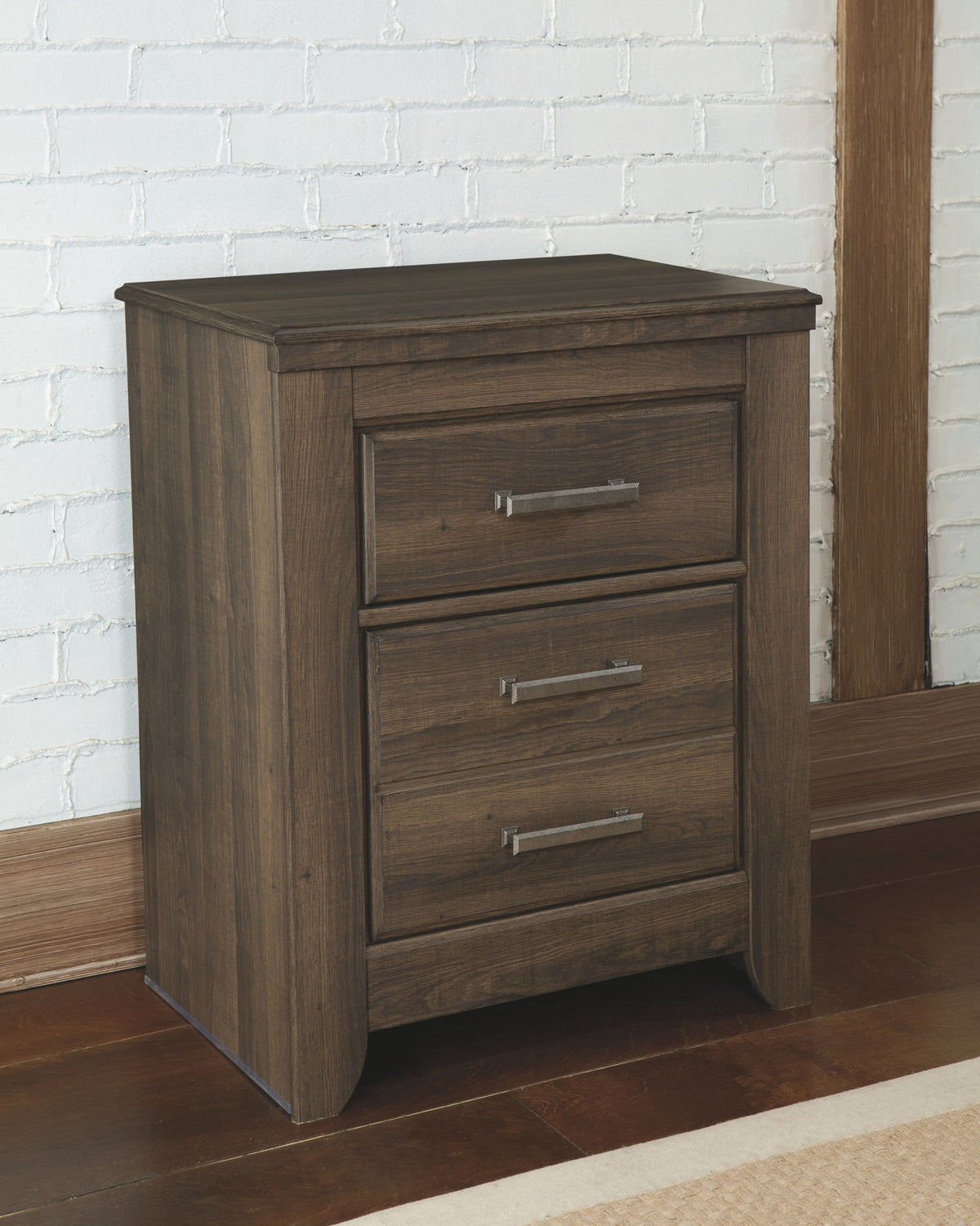 Juararo - Two Drawer Night Stand - Dark Brown