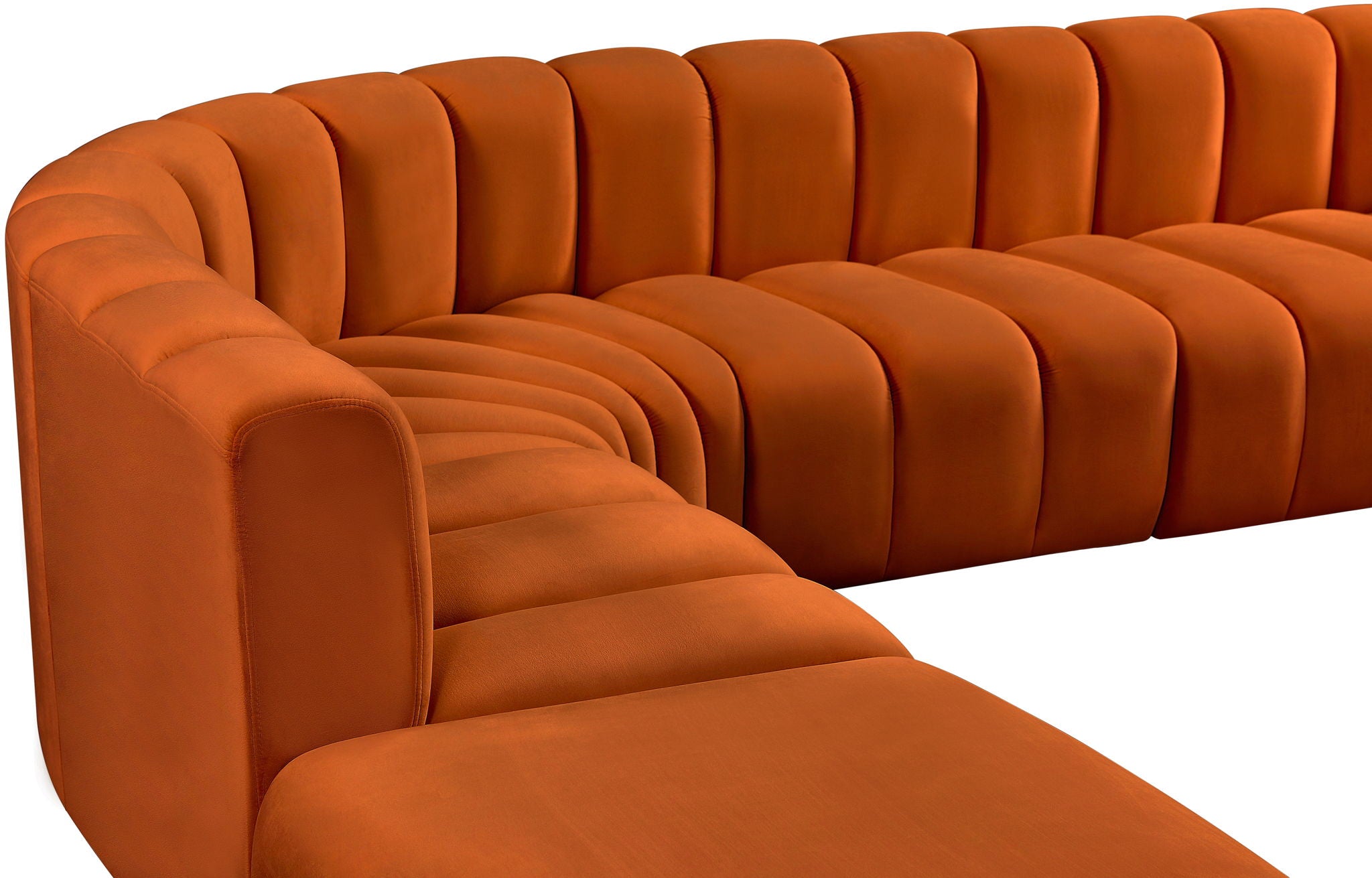 Arc - Velvet 6 Piece Corner Modular Sofa