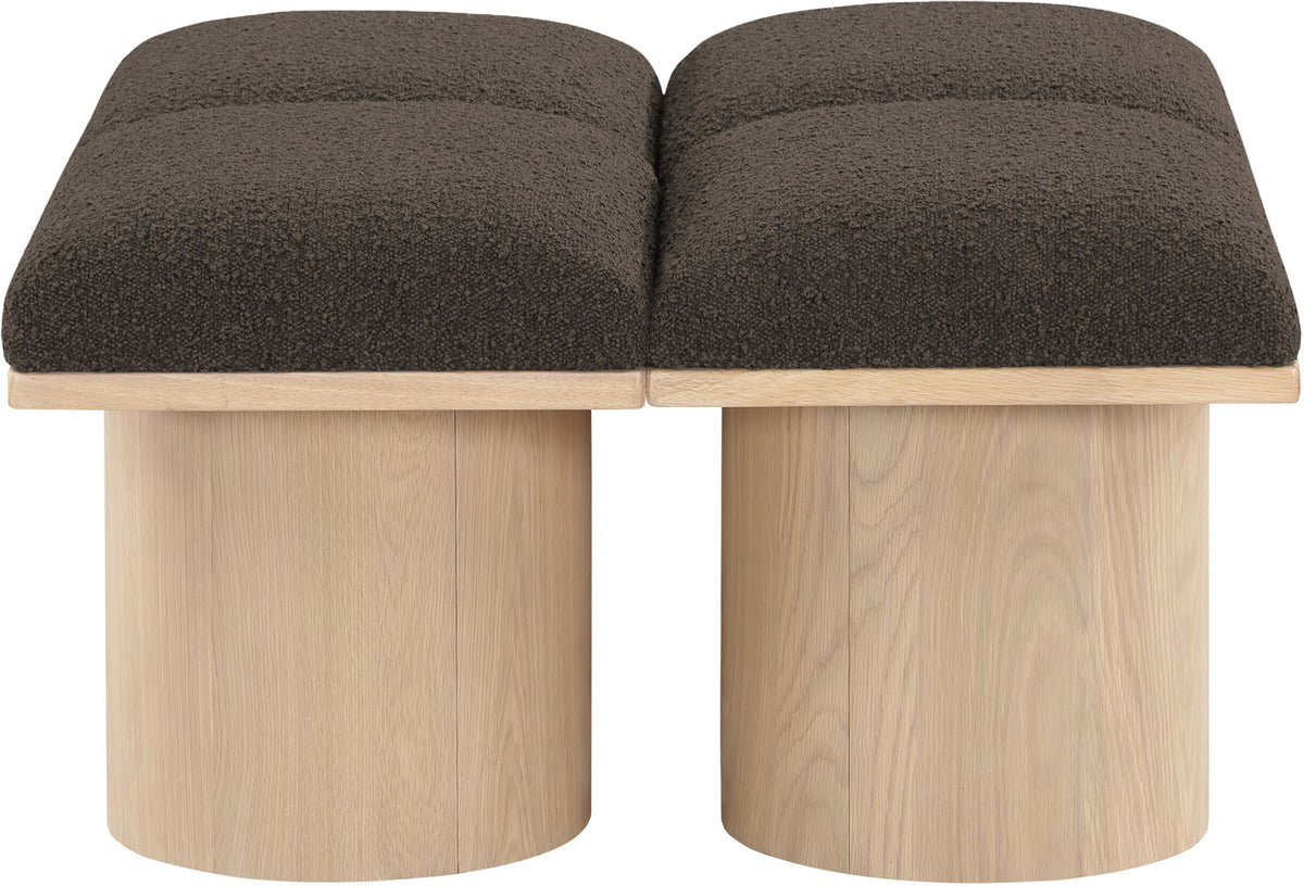 Pavilion - 4 Piece Modular Bench With Natural Base