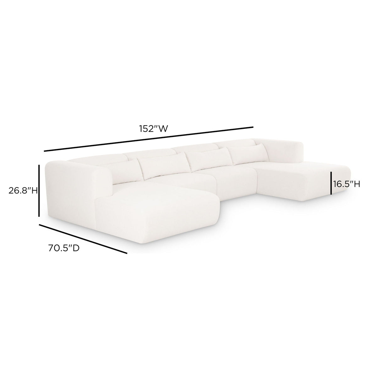 Tarra Cream Chenille Modular Sectional