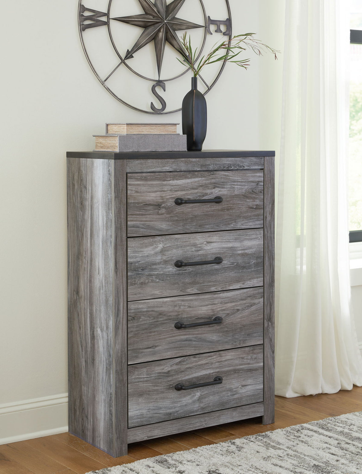 Bronyan - Four Drawer Chest - Dark Gray