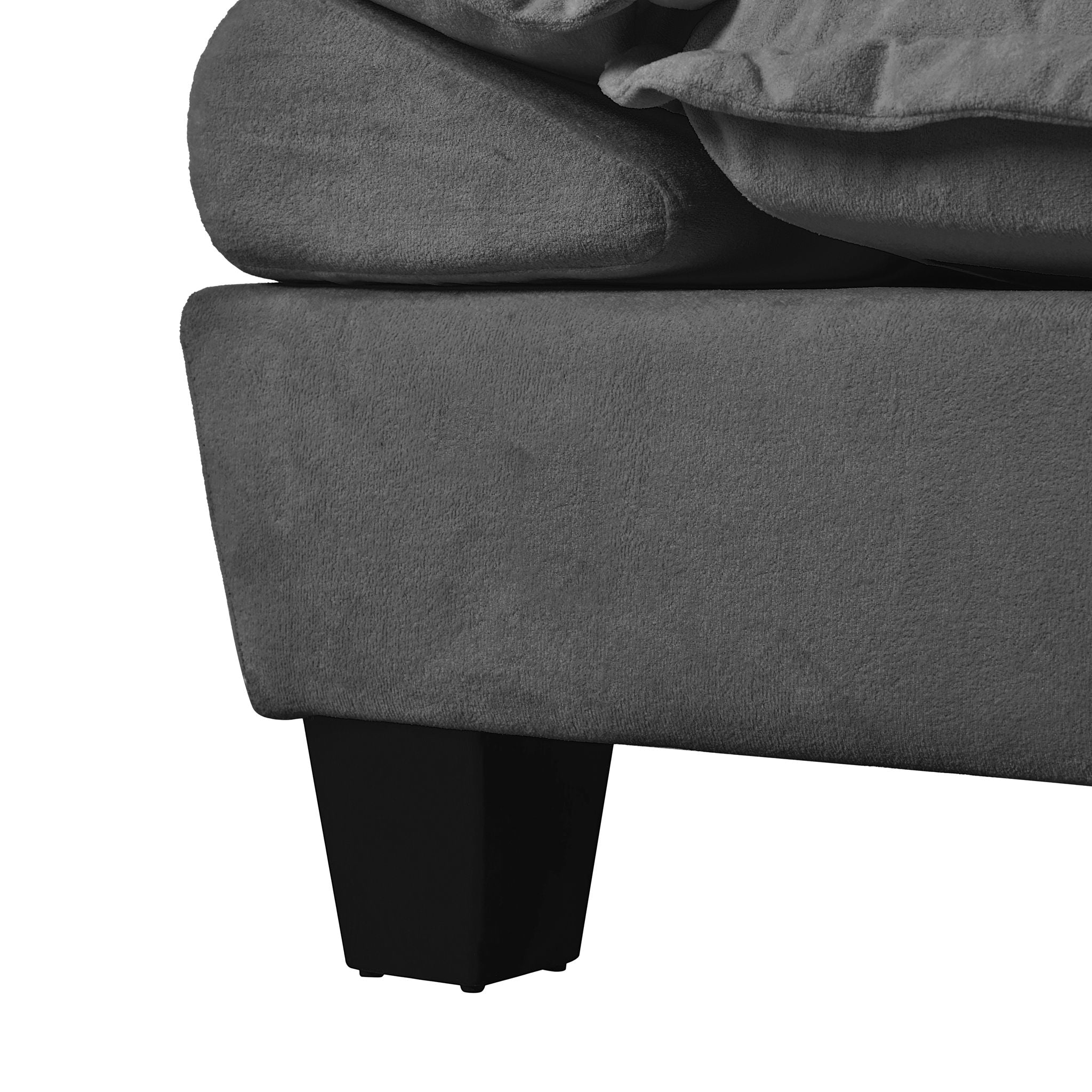 2 Seater Modular Loveseat With Curved Armrests