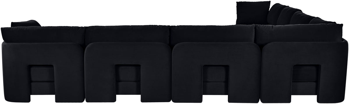 Hammond - Velvet Performance Fabric Upholstered 7 Piece Corner Sectional