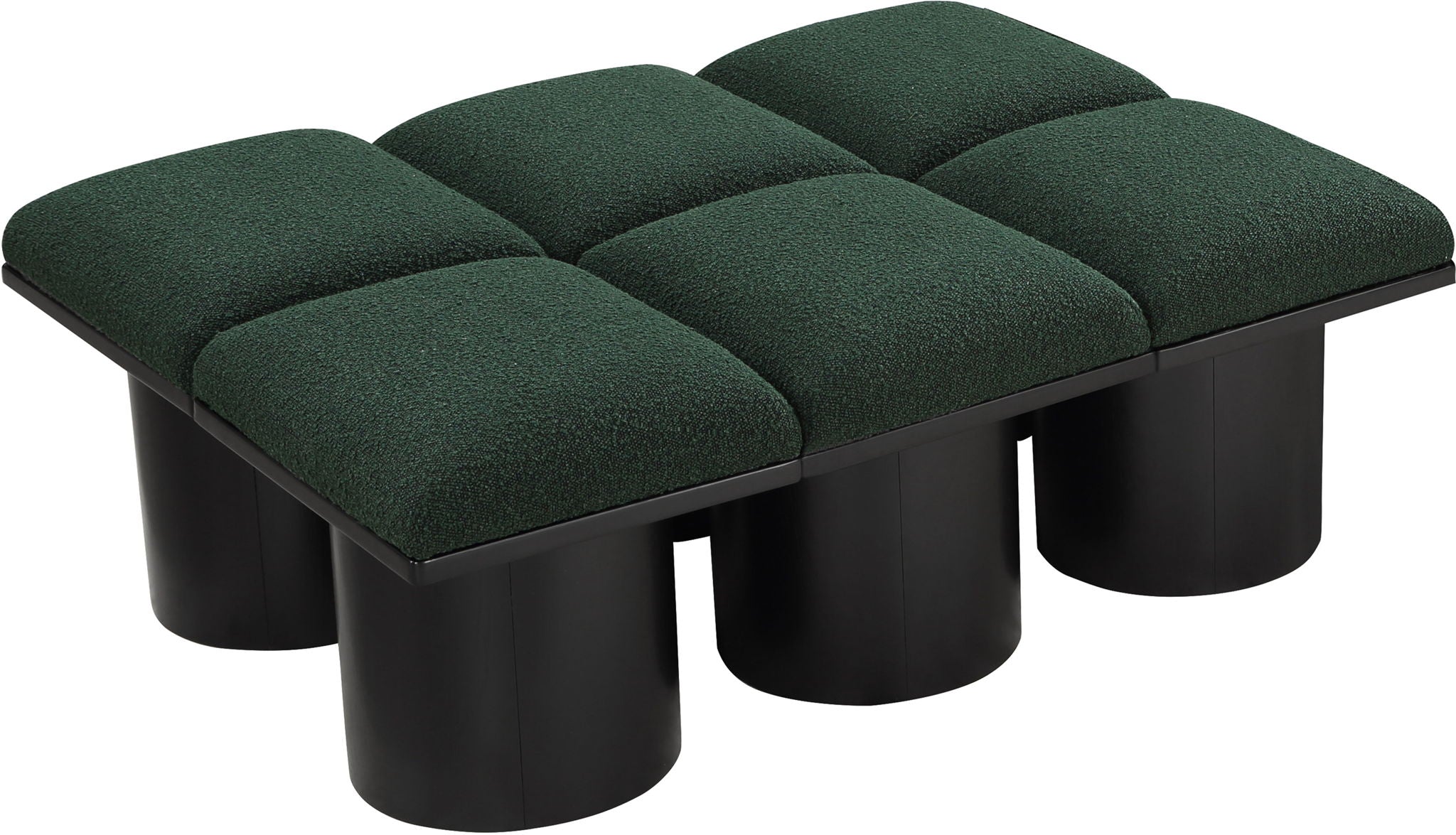 Pavilion - 6 Piece Modular Bench With Black Base