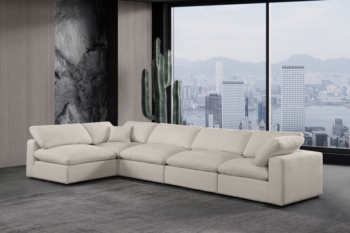 Comfy - 5 Piece Linen Modular Sectional