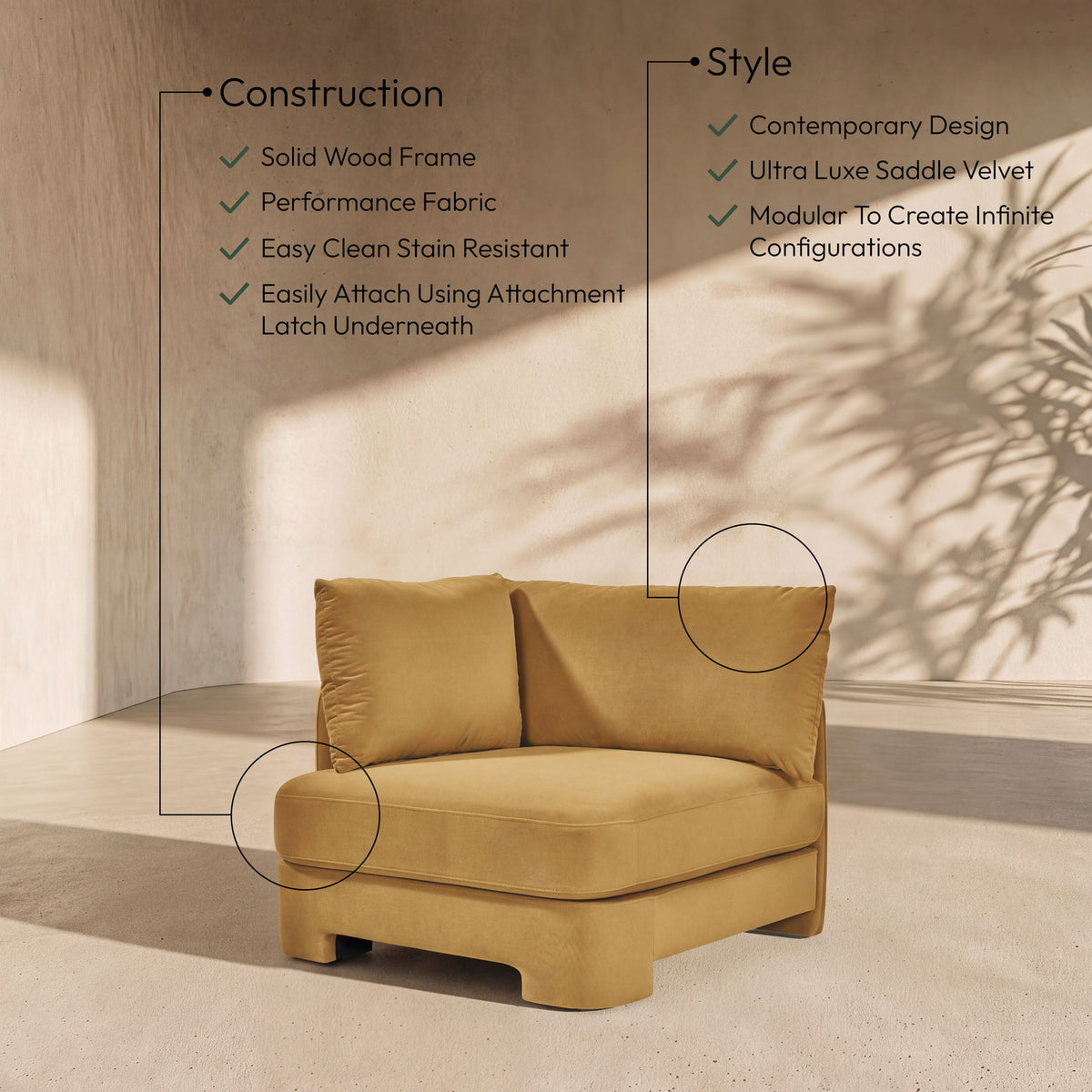 Hammond - Velvet Performance Fabric Upholstered Chair