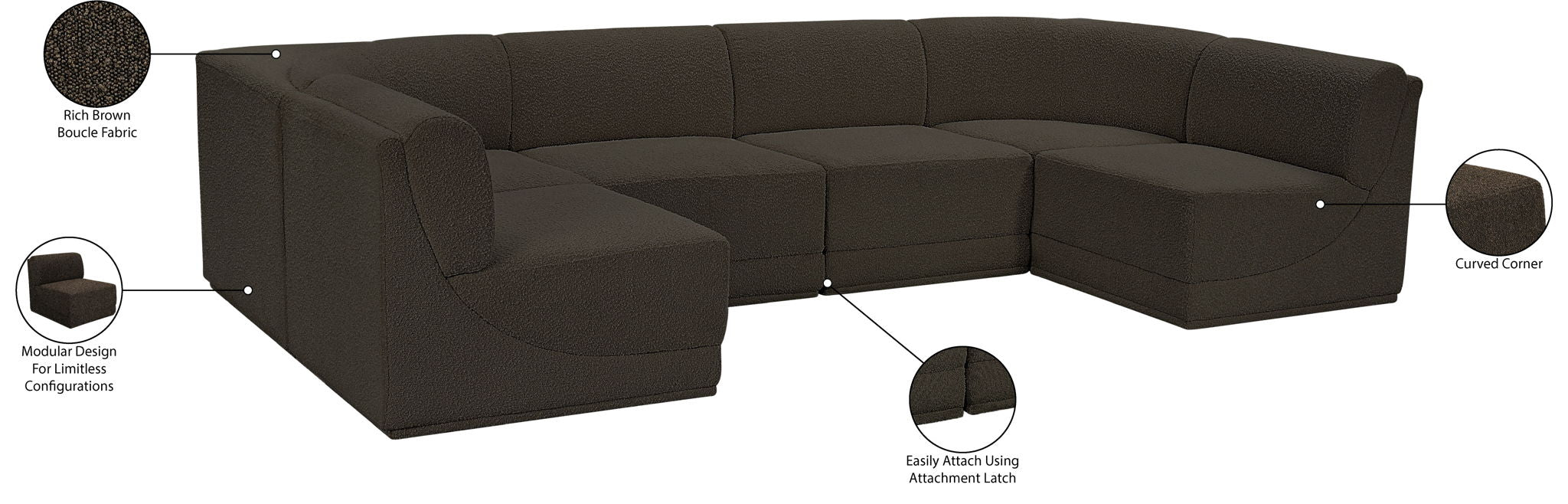 Ollie - 6 Piece Modular Sectional