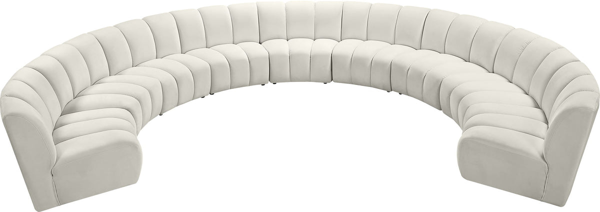 Infinity - 9 Piece Velvet Modular Sectional