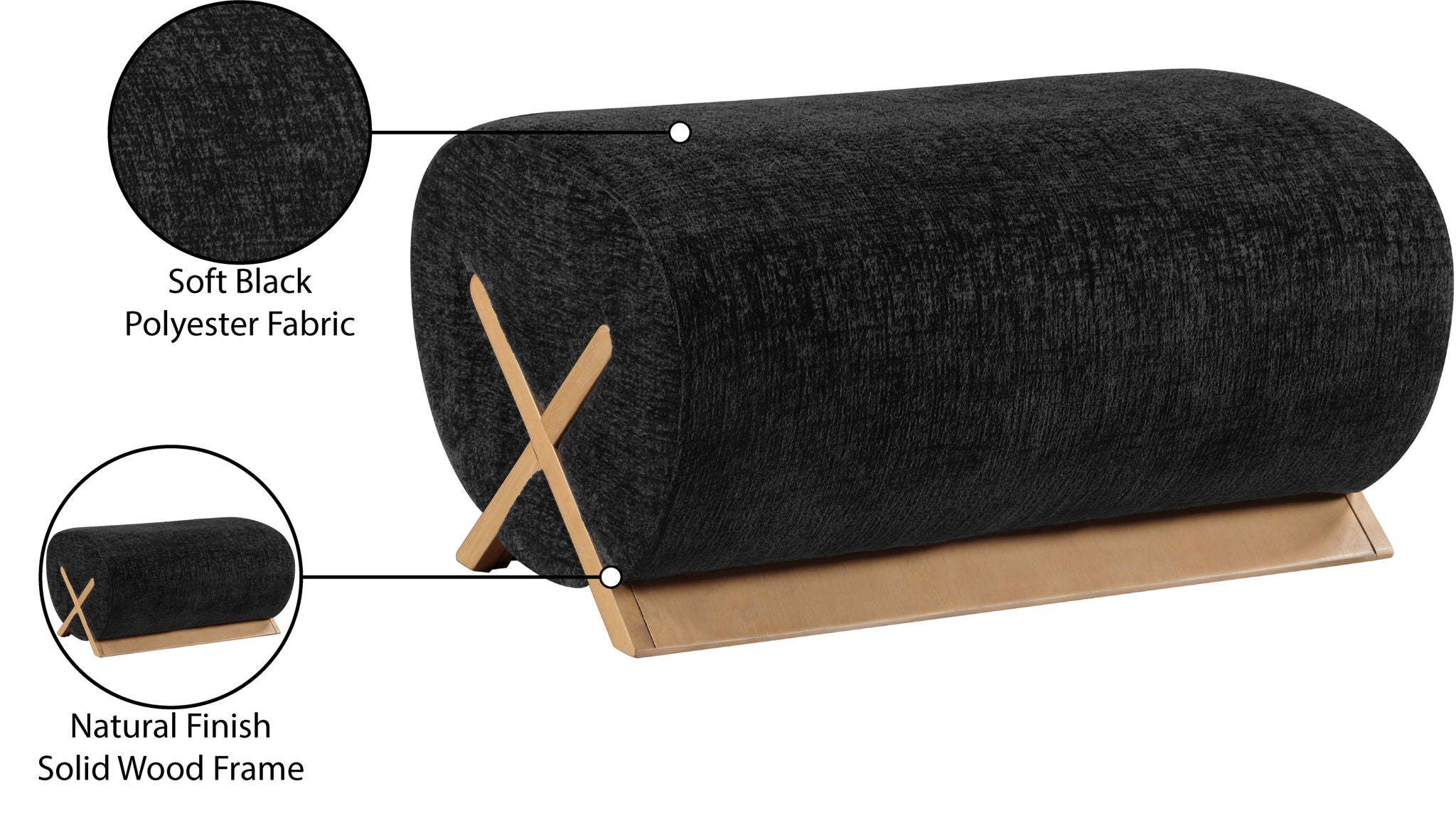 Akira - Fabric Ottoman