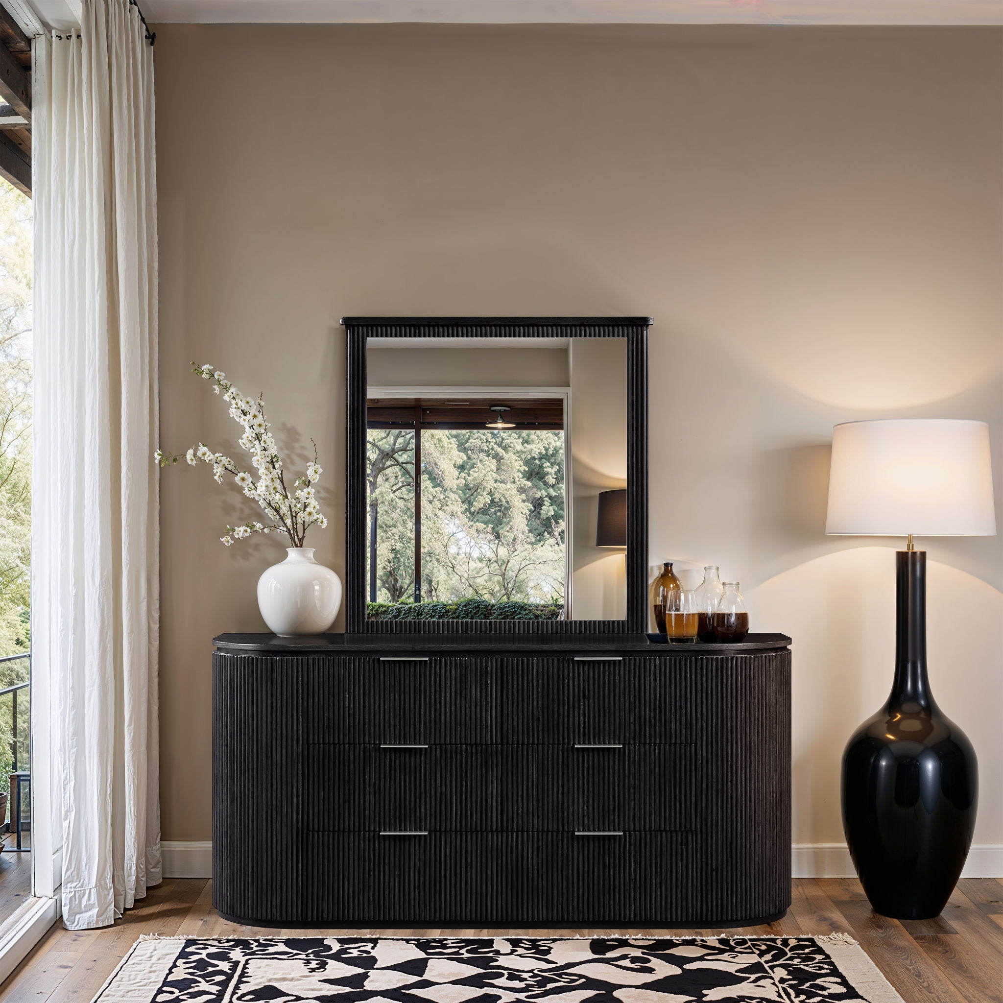 Astrid - Solid Wood And Oak Veneer Mirror