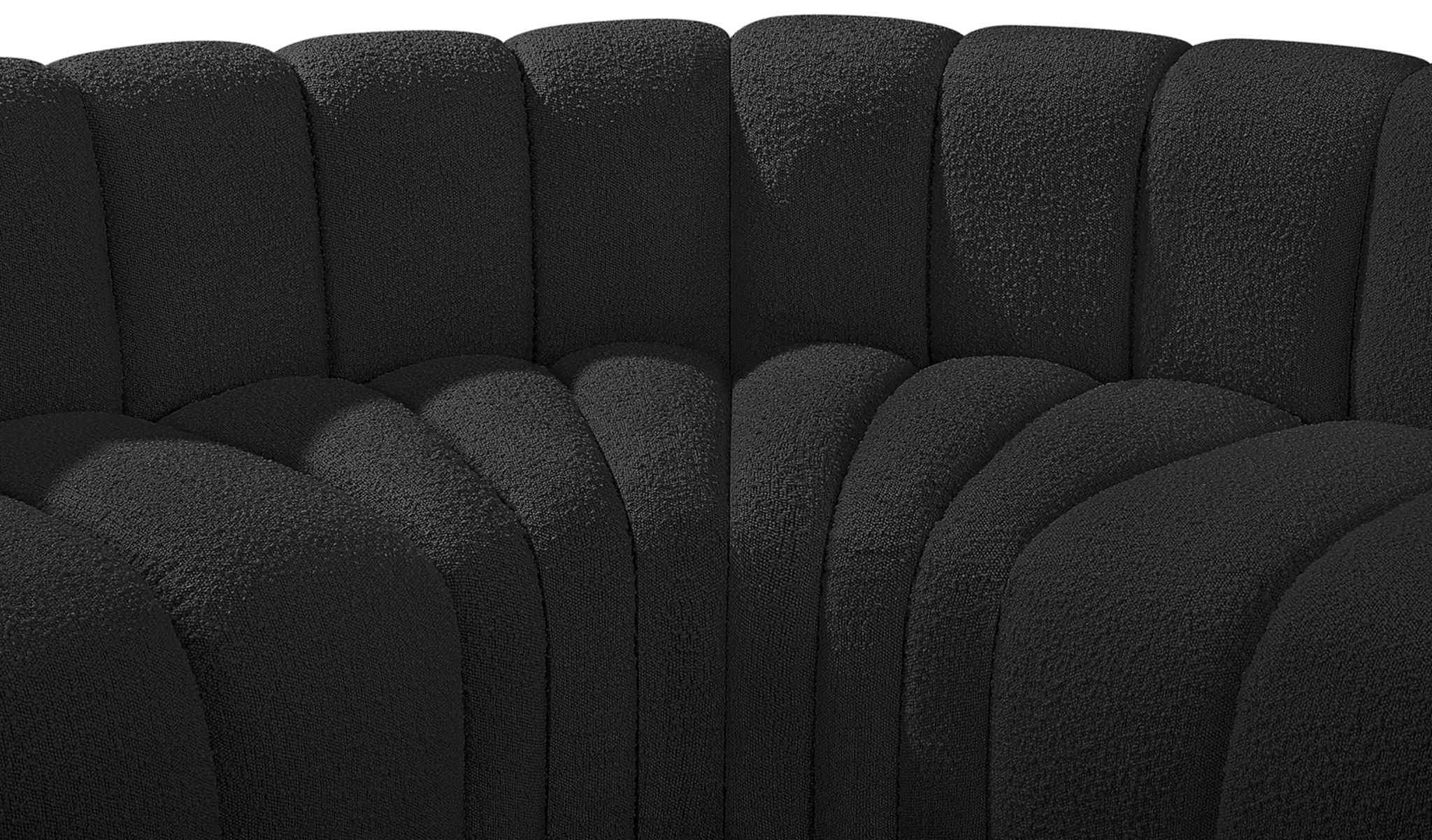 Arc - Boucle Fabric 3 Piece Modular U-Shaped Sofa