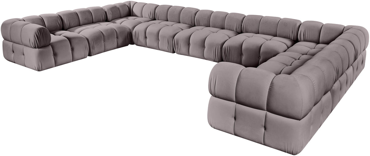 Orin - Velvet Performance Fabric Upholstered 9 Piece Sectional