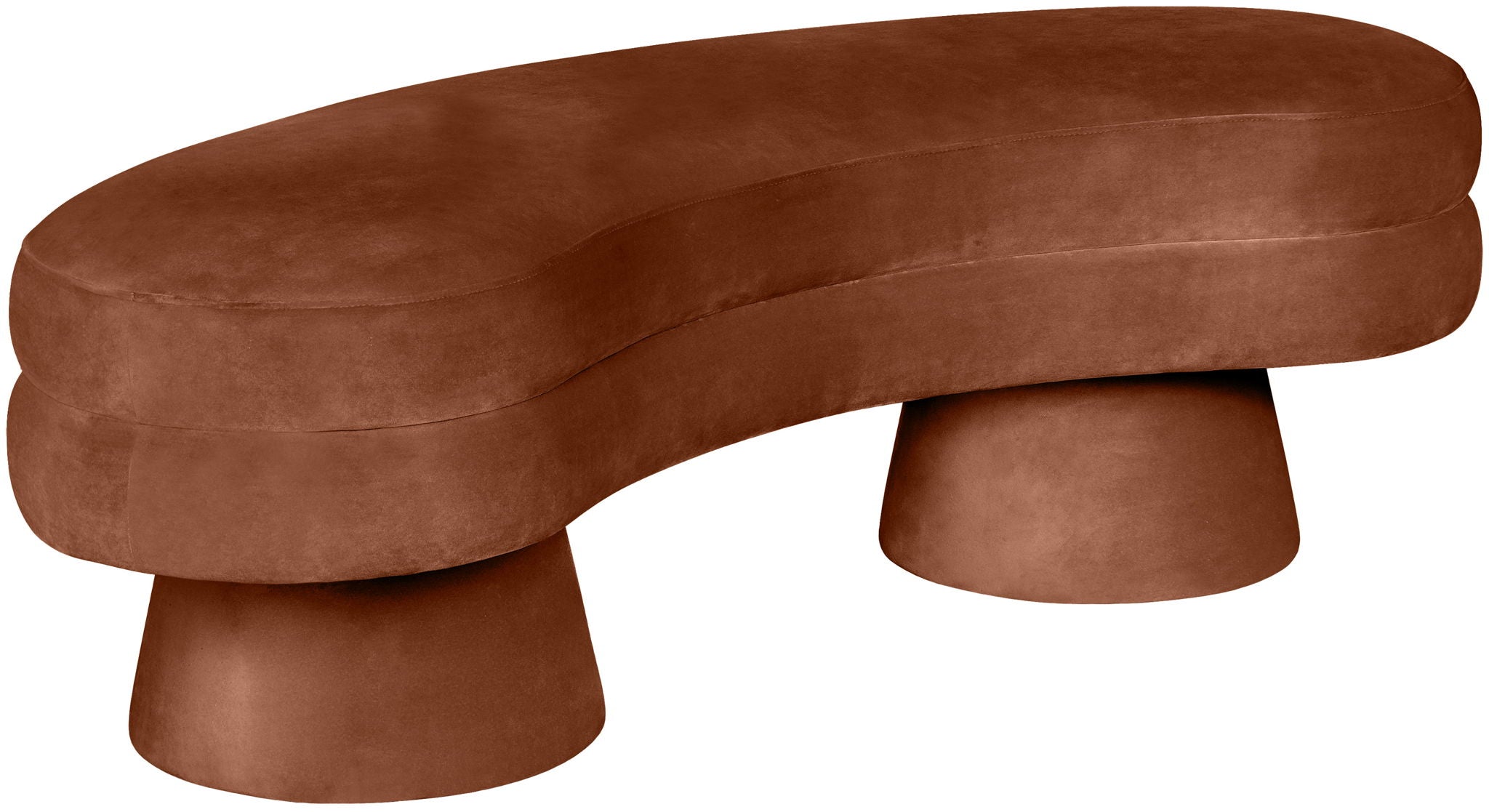 Zenna - Velvet Bench - Cognac
