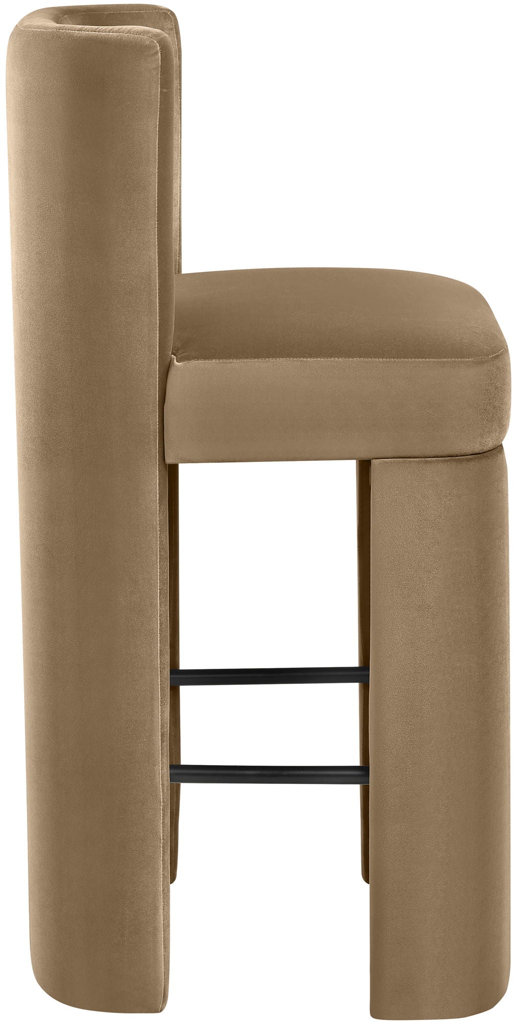 Zuno - Velvet Performance Fabric Upholstered Bar Stool (Set of 2)