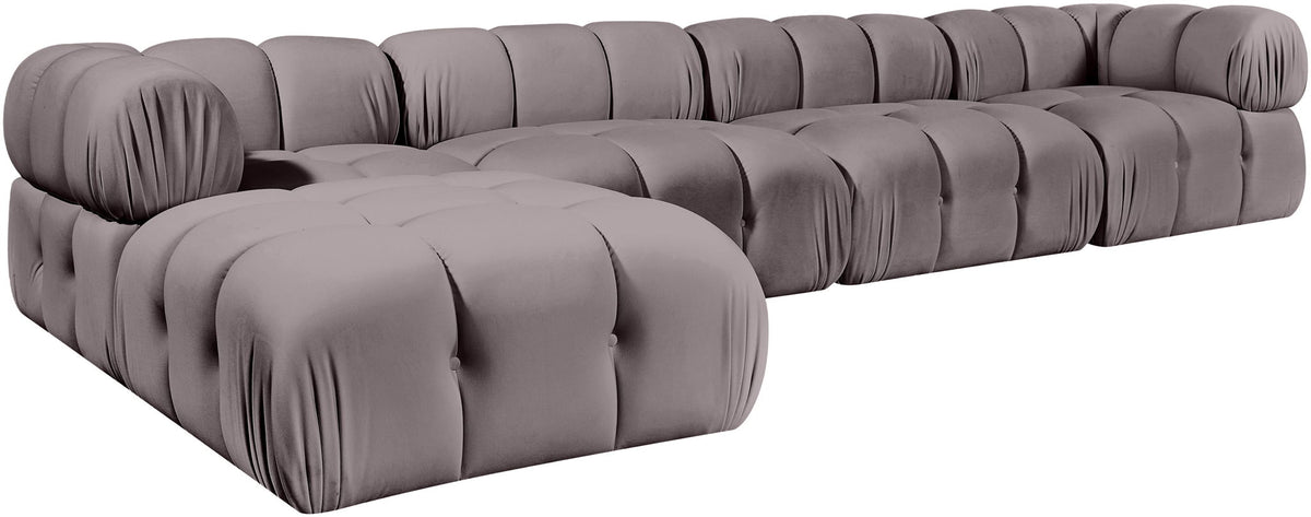 Orin - Fabric Velvet 5 Piece Modular Sectional