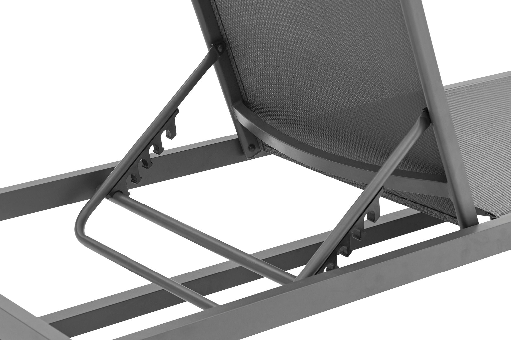Maldives - Water Resistant Outdoor Patio Adjustable Sun Chaise Lounge Chair With Gray Base