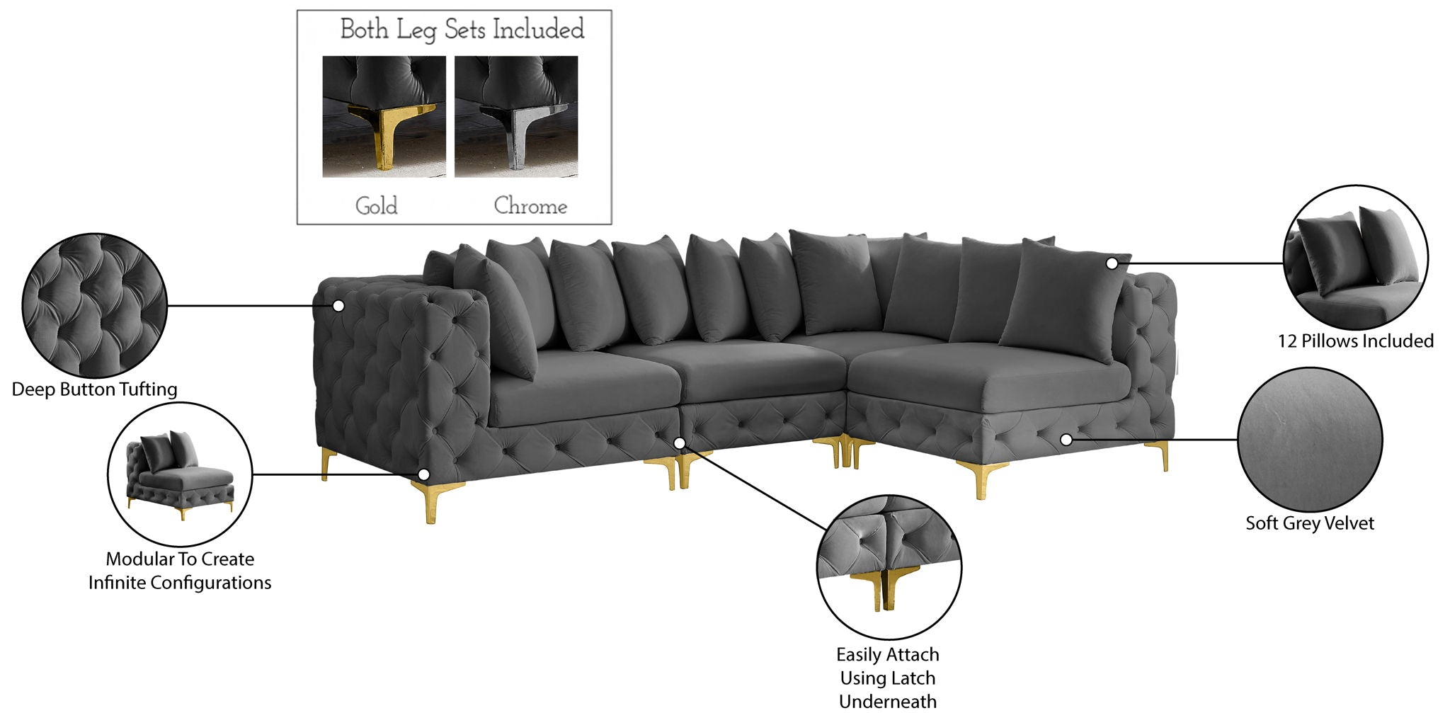 Tremblay - 4 Piece Modular Sectional