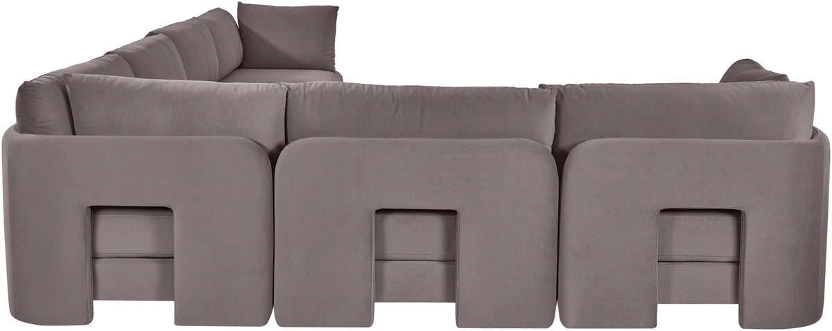Hammond - Velvet Performance Fabric Upholstered 6 Piece Corner Sectional