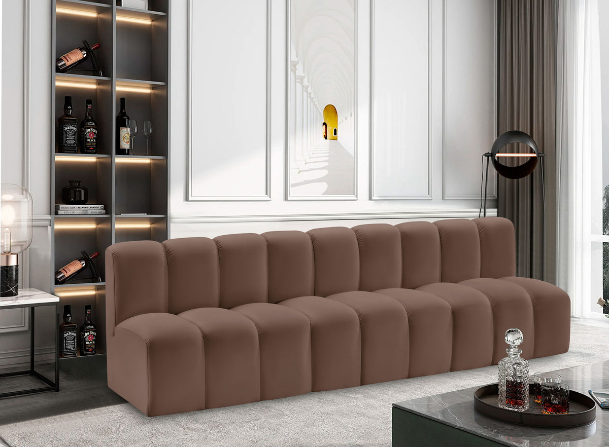 Arc - Faux Leather 3 Seats Modular Sofa