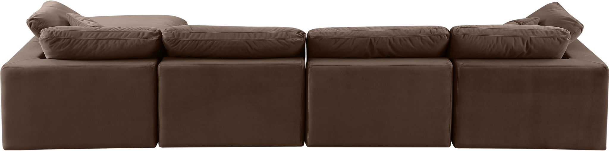 Comfy - 5 Piece Velvet Modular Sectional With Chaise