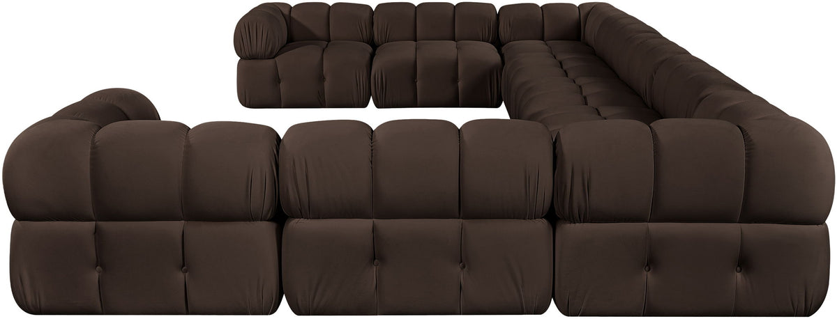 Orin - Velvet Performance Fabric Upholstered 9 Piece Sectional