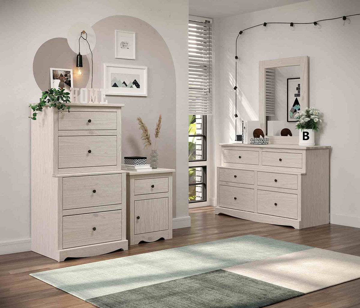 Stavros White Nightstand