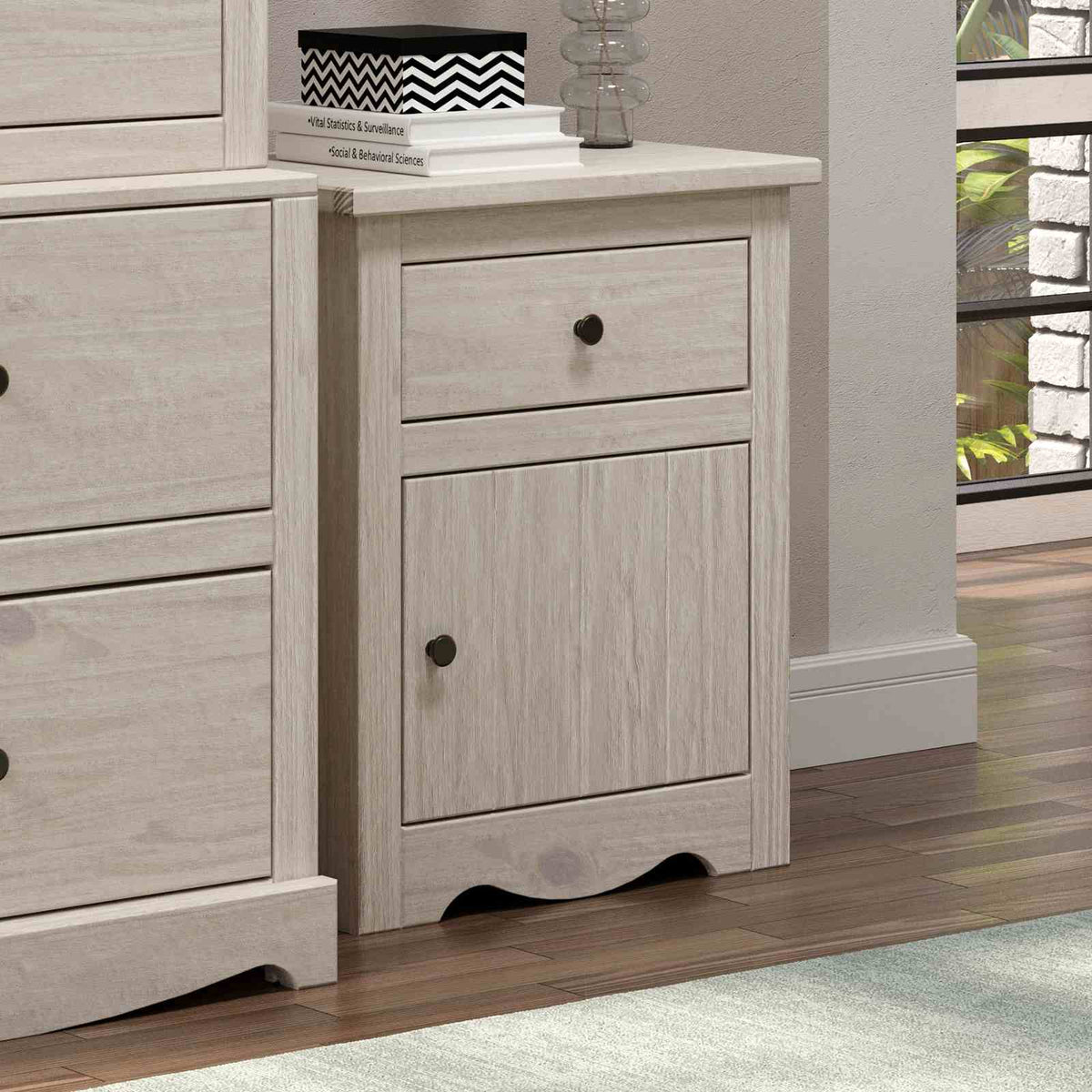 Stavros White Nightstand