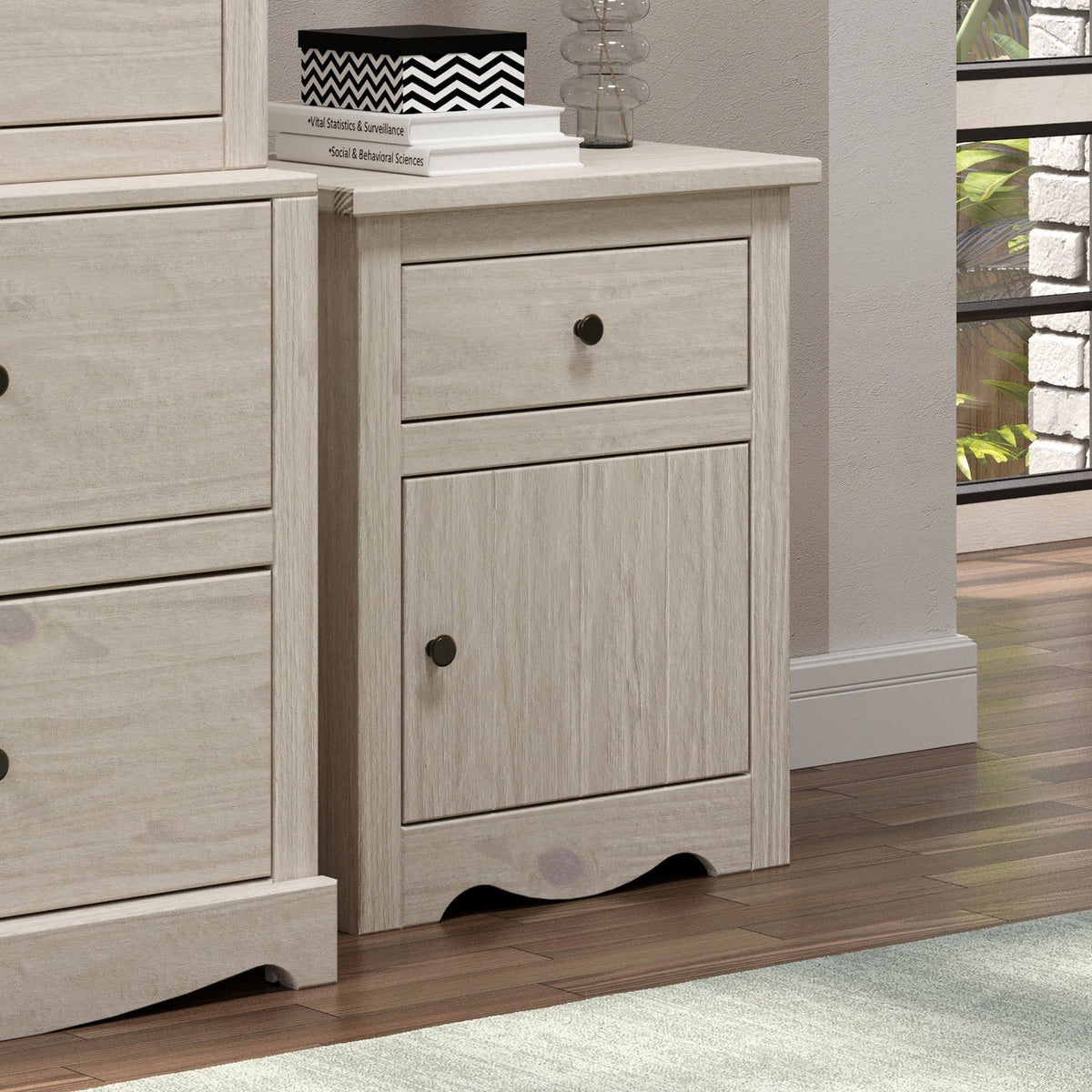 Stavros White Nightstand