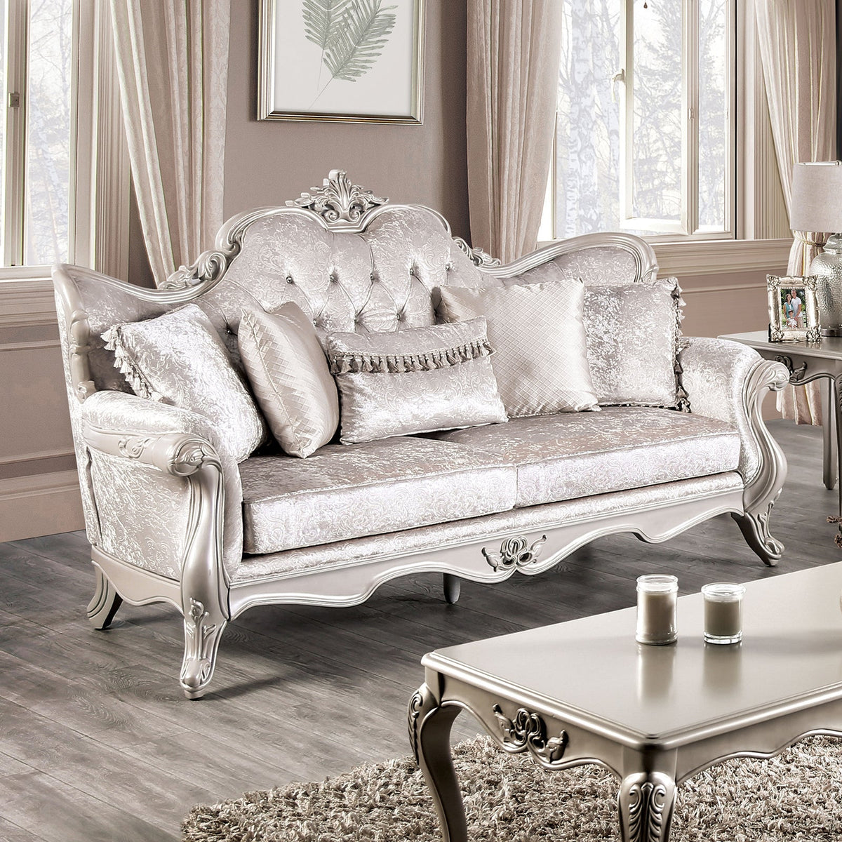 Acapulco Off-White Traditional Living Room Set