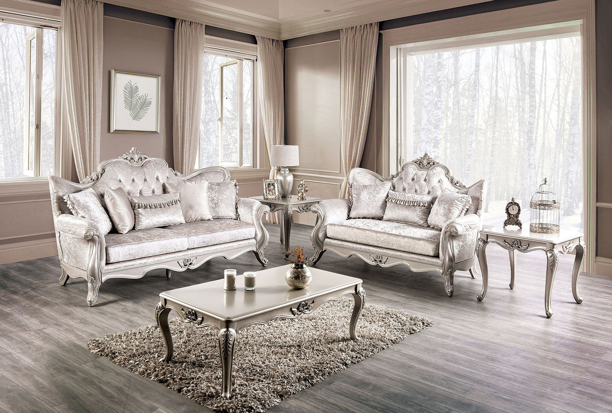 Acapulco Off-White Traditional Living Room Set