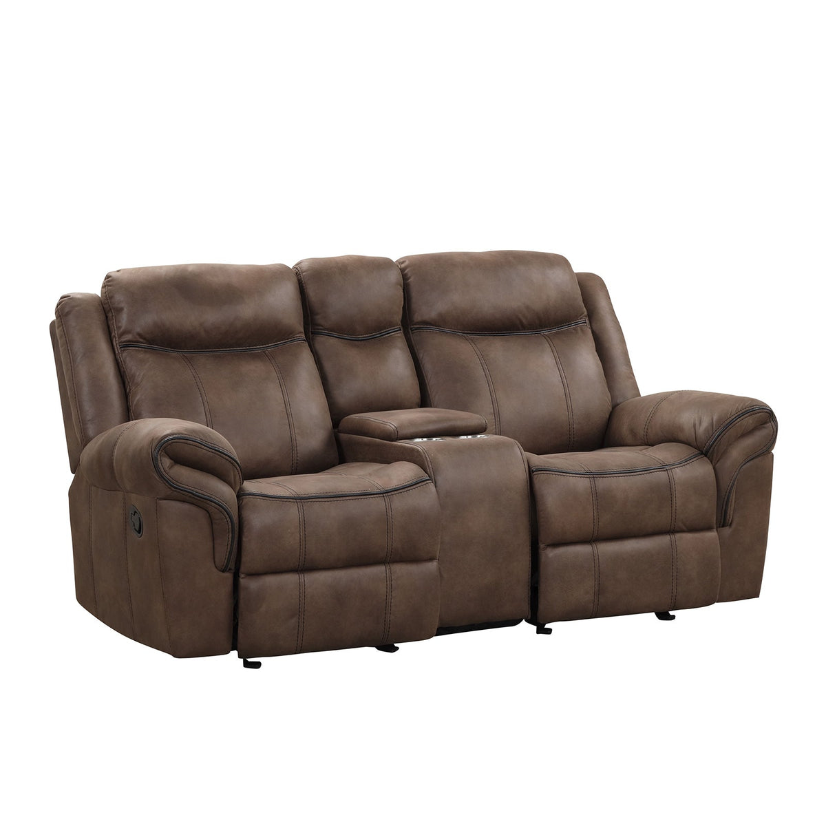 Agata Brown Transitional Reclining Living Room Set