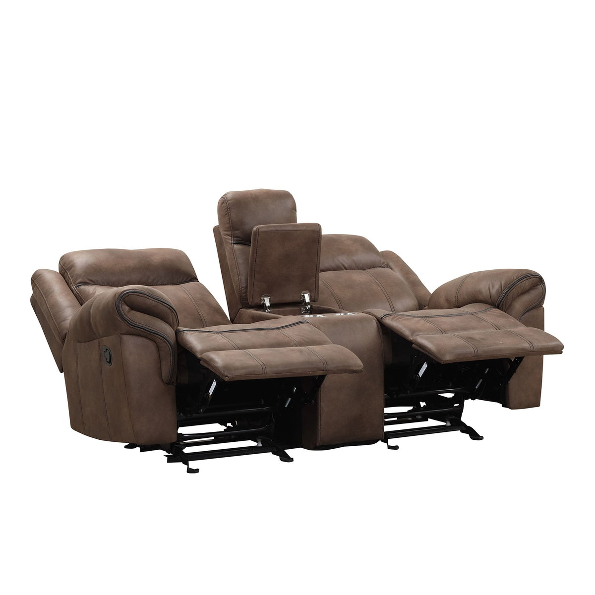 Agata Brown Transitional Reclining Living Room Set