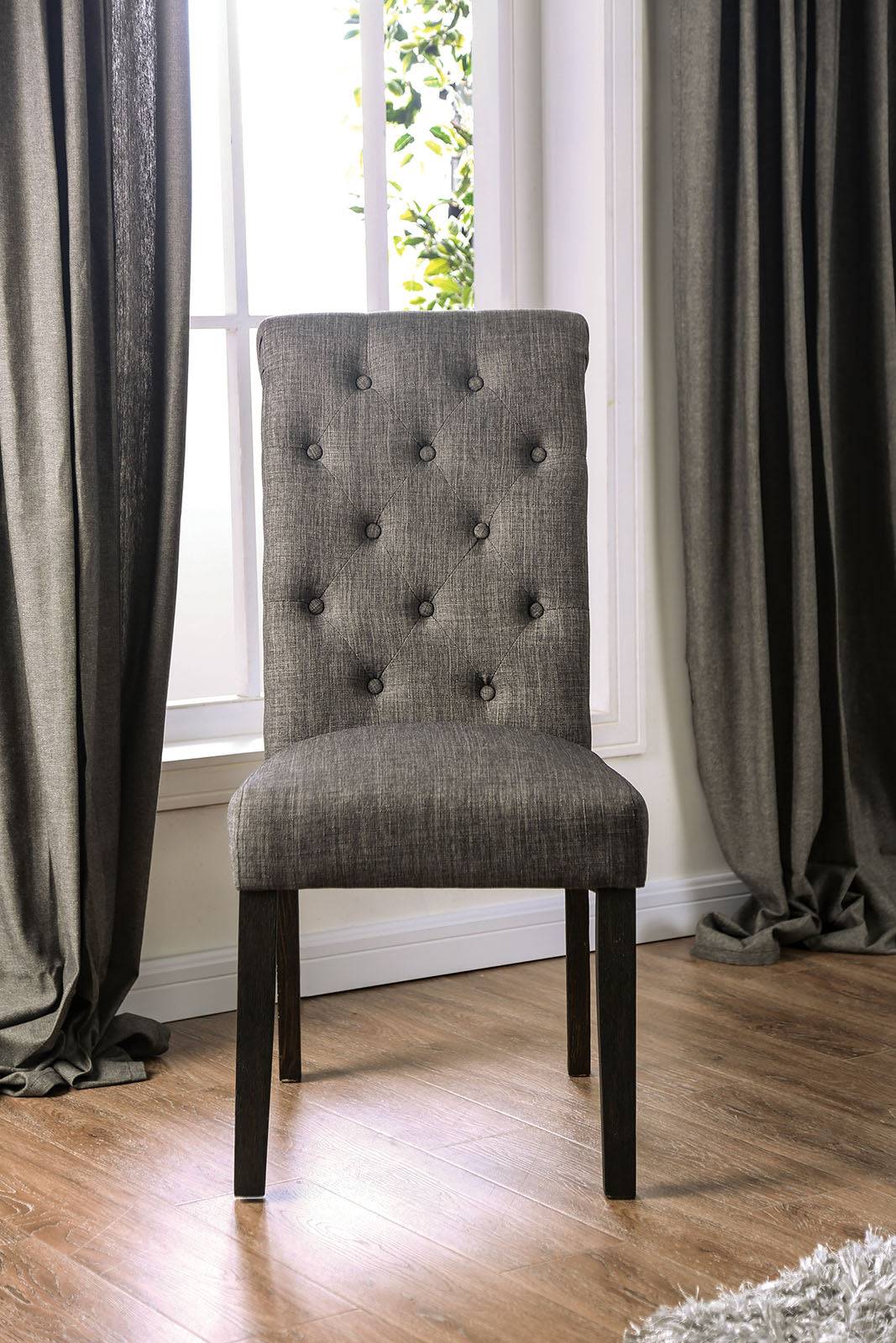 Alfred Antique Black/Gray Side Chair