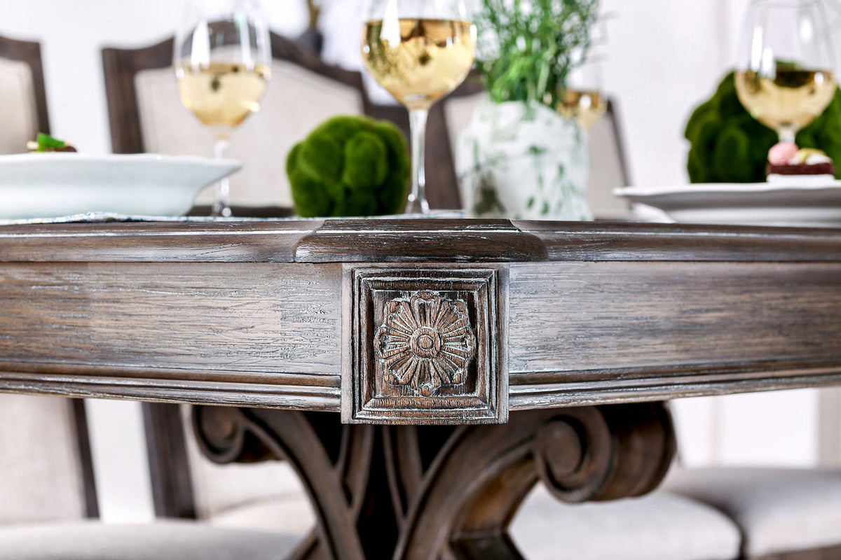 Arcadia Rustic Natural Tone/Ivory Extendable Dining Table