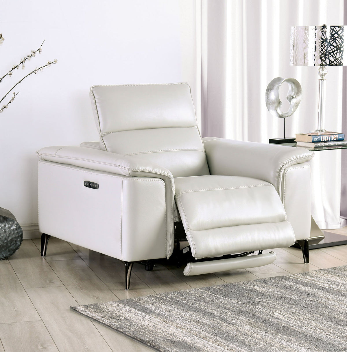Ascona Light Taupe Contemporary Power Reclining Living Room Set