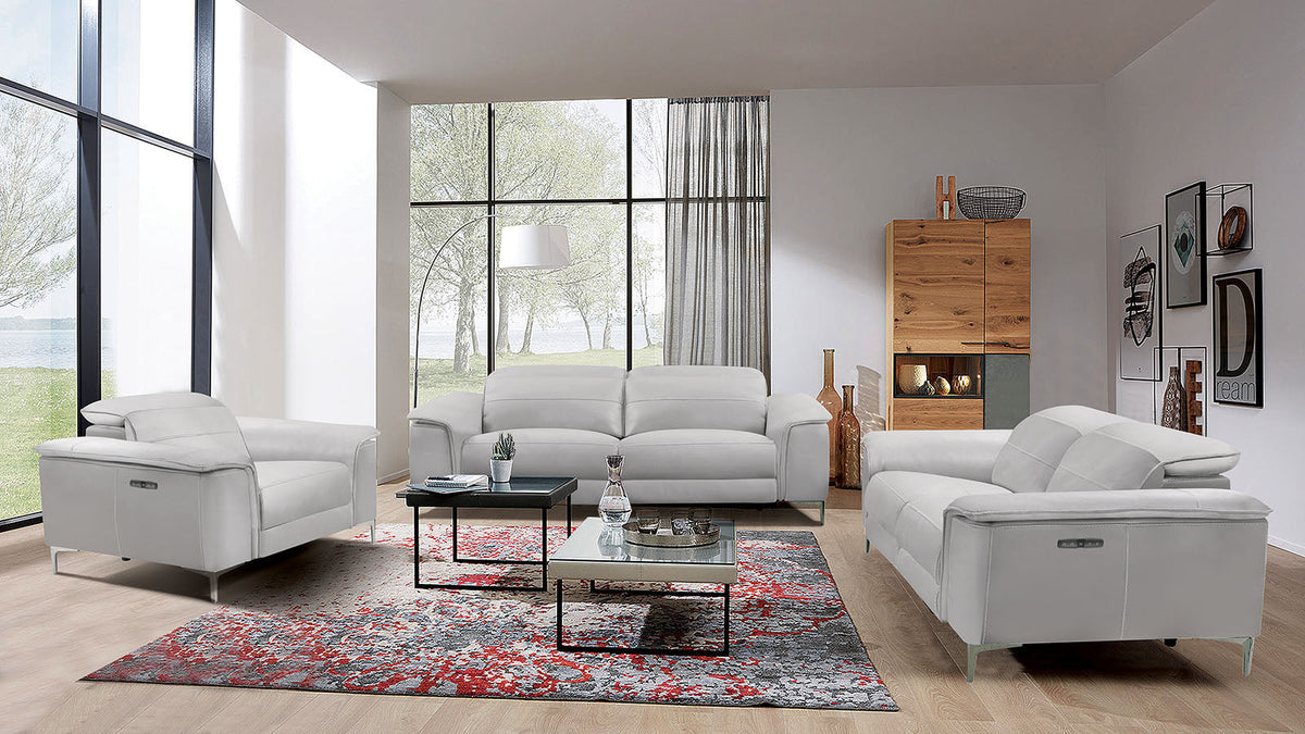 Ascona Light Taupe Contemporary Power Reclining Living Room Set