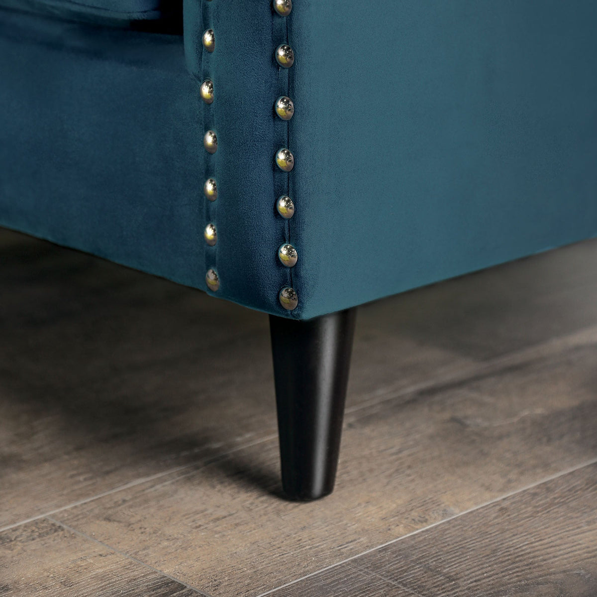 Azuletti Dark Teal/Apple Green Transitional Living Room Set