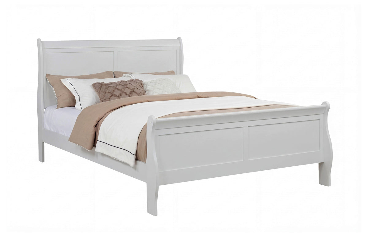 Louis Philip Greige King Bed