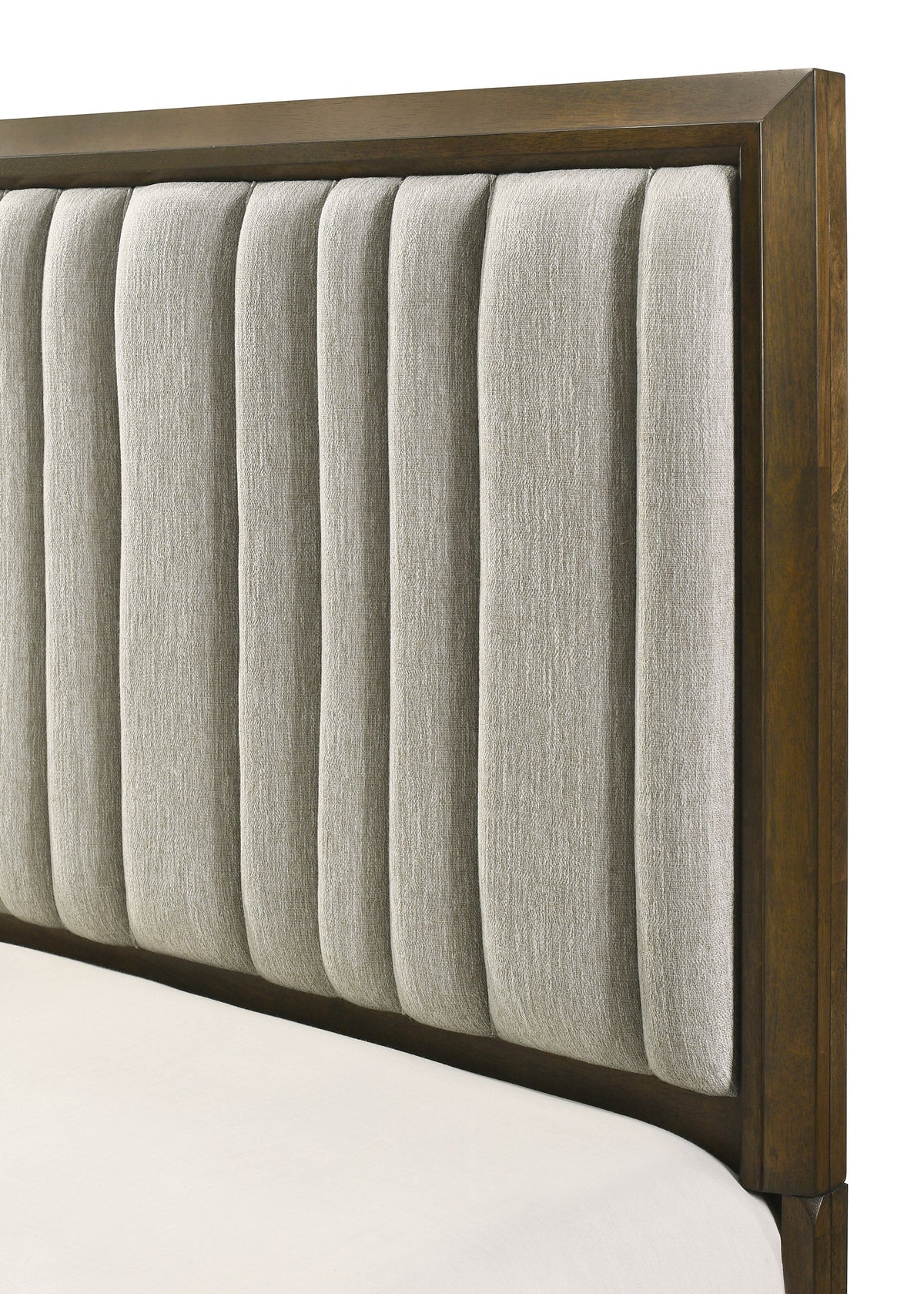 Lakecrest Brown Upholstered Queen Bed