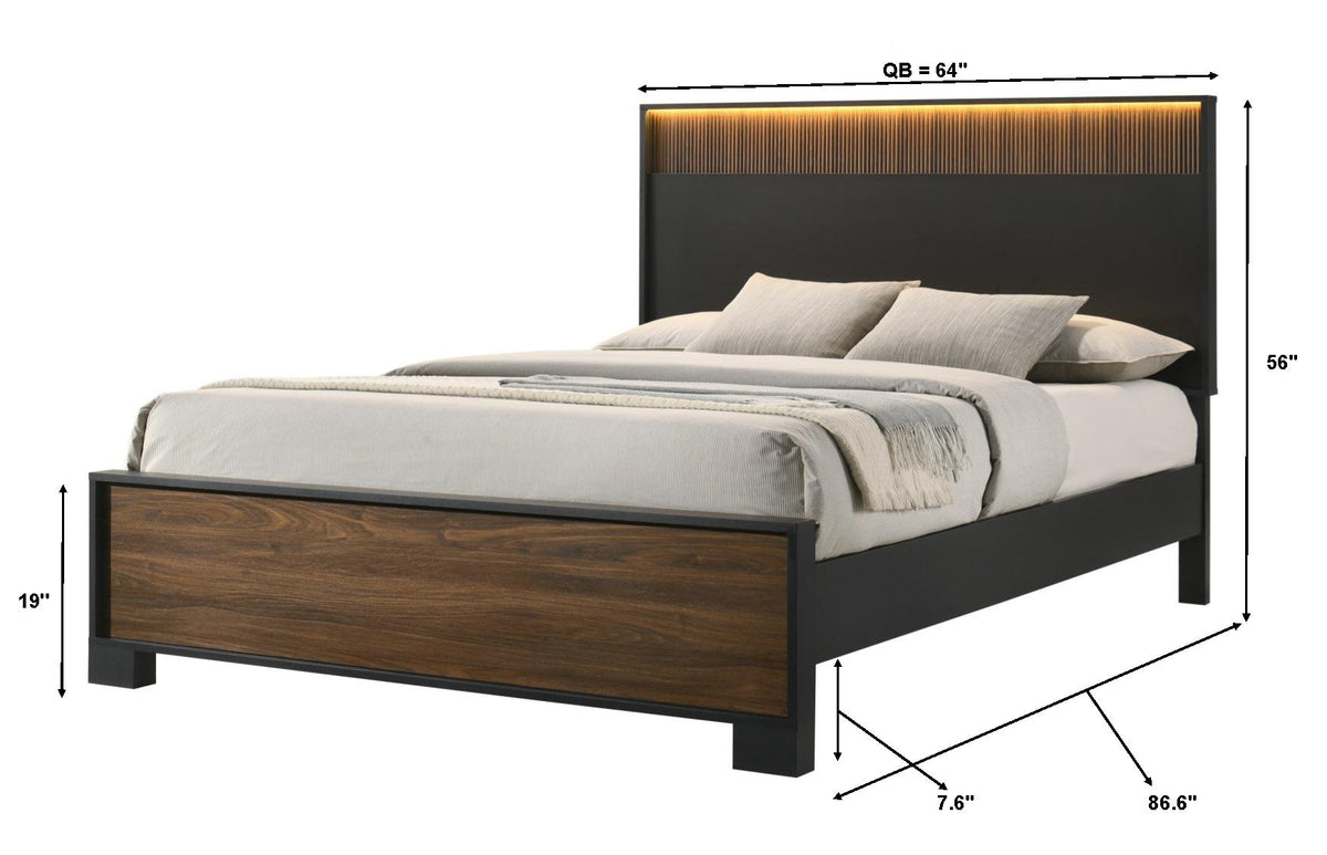 Nemy Brown Queen Bed