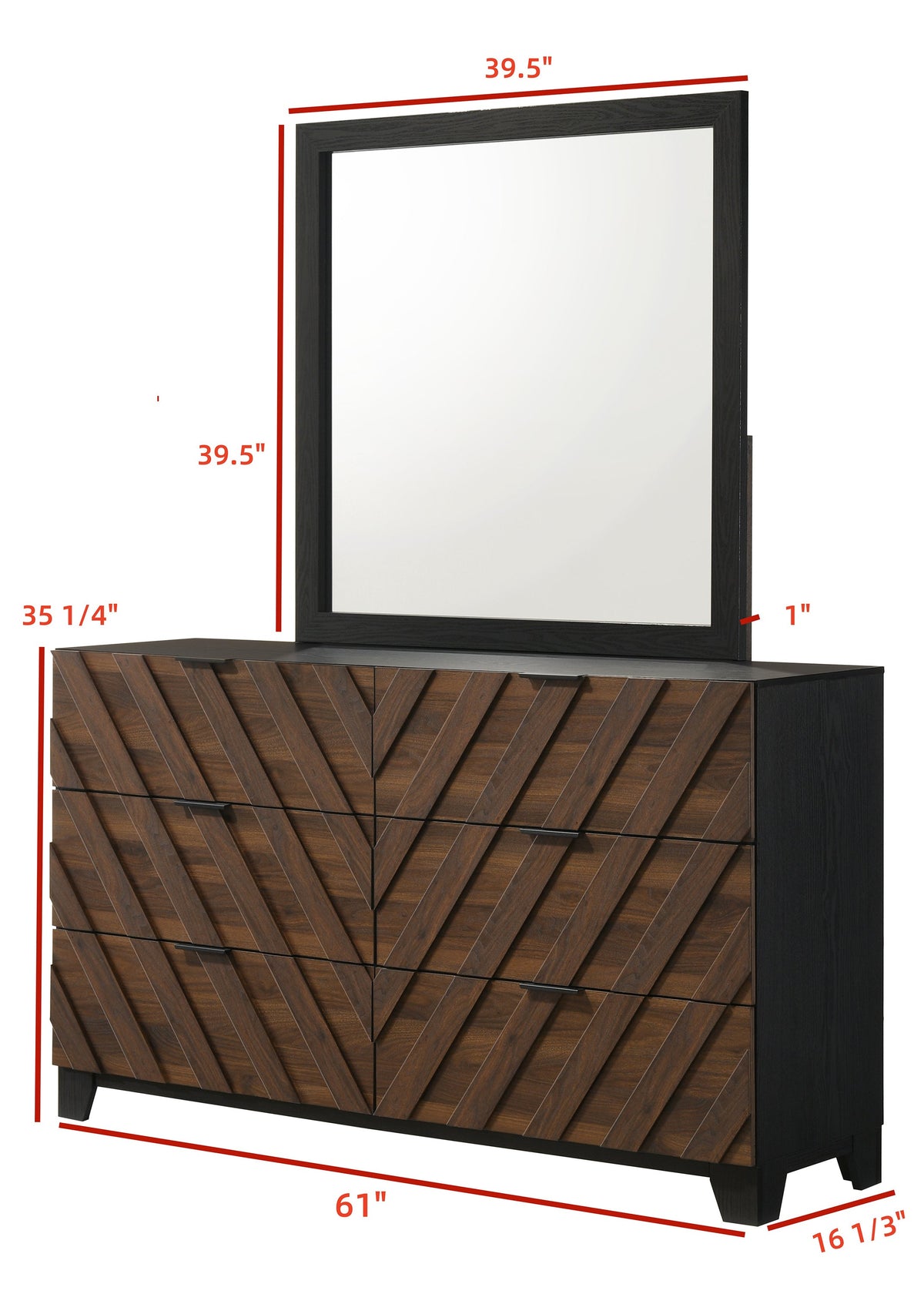 Zane Brown/Gray Upholstered Bedroom Set