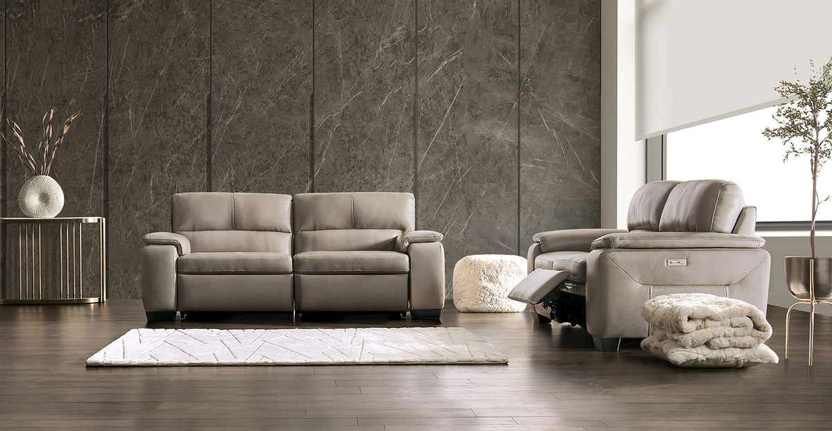 Balderico Taupe Power Reclining Loveseat