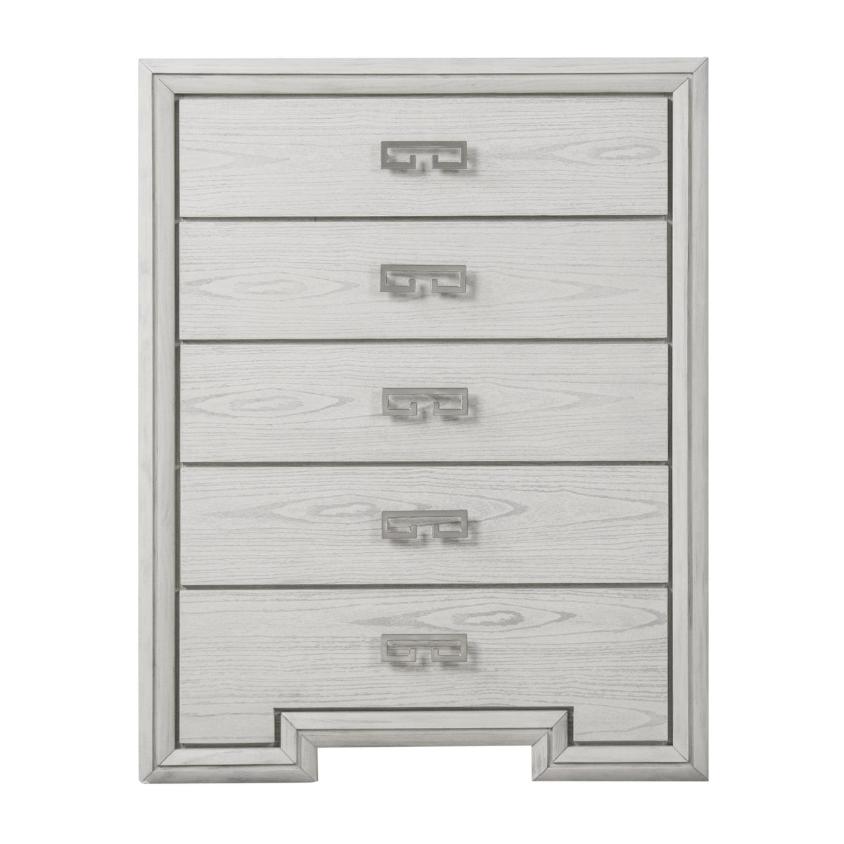 Basilone Rustic White Transitional Bedroom Set