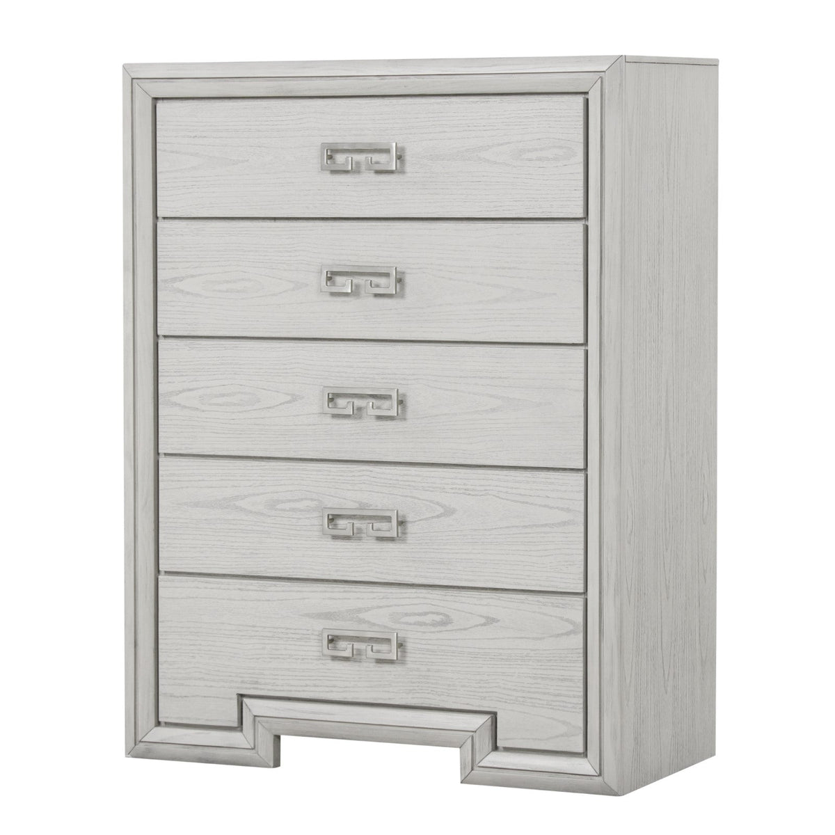 Basilone Rustic White Transitional Bedroom Set