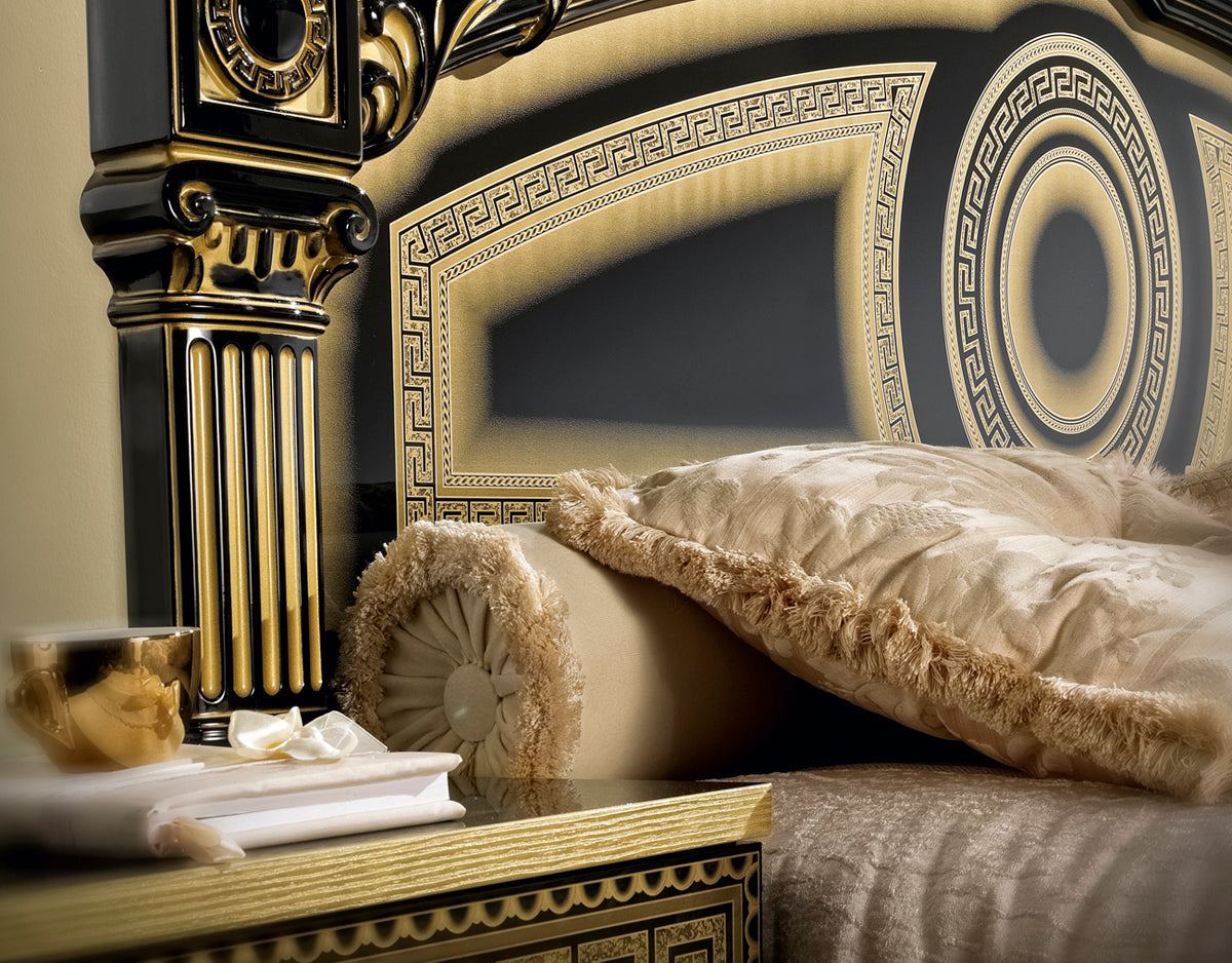 Aida Black w/Gold Nightstand