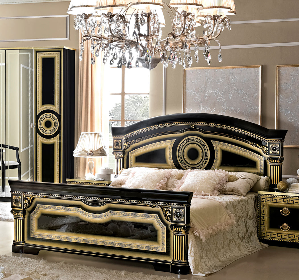 Aida Black w/Gold Nightstand