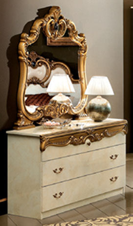 Barocco Ivory/Gold Queen Bed