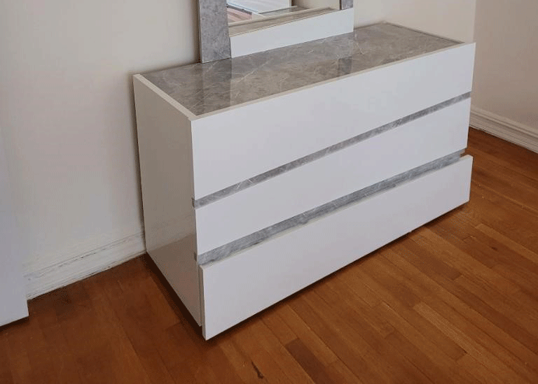 Alba White Double Dresser