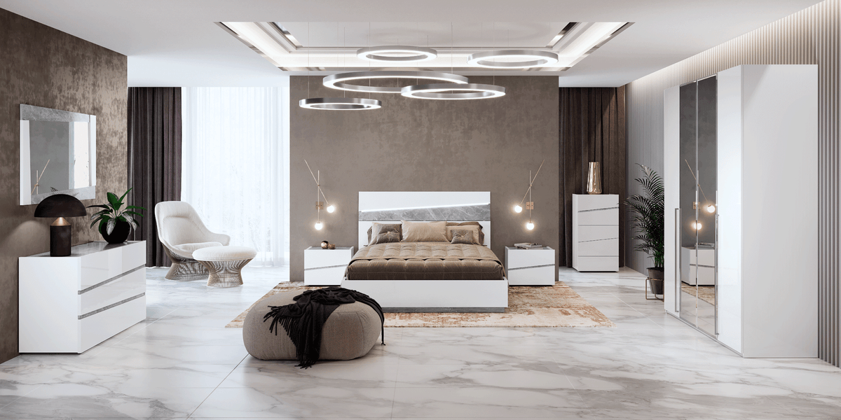 Alba White Double Dresser