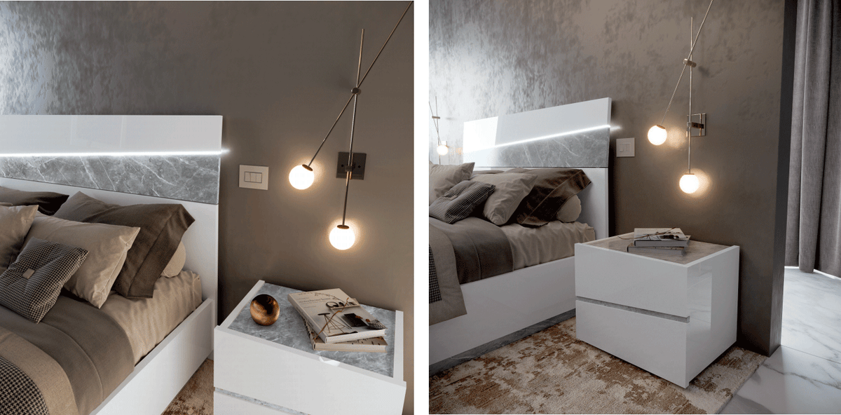 Alba White Double Dresser